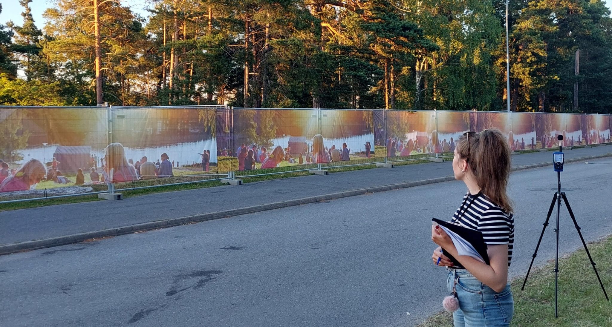 Emilia Alajärvi juhannuksen aikaisissa valvontatehtävissä Raumalla.