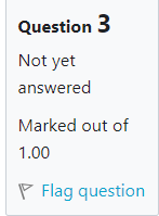 Moodle submitting a test.