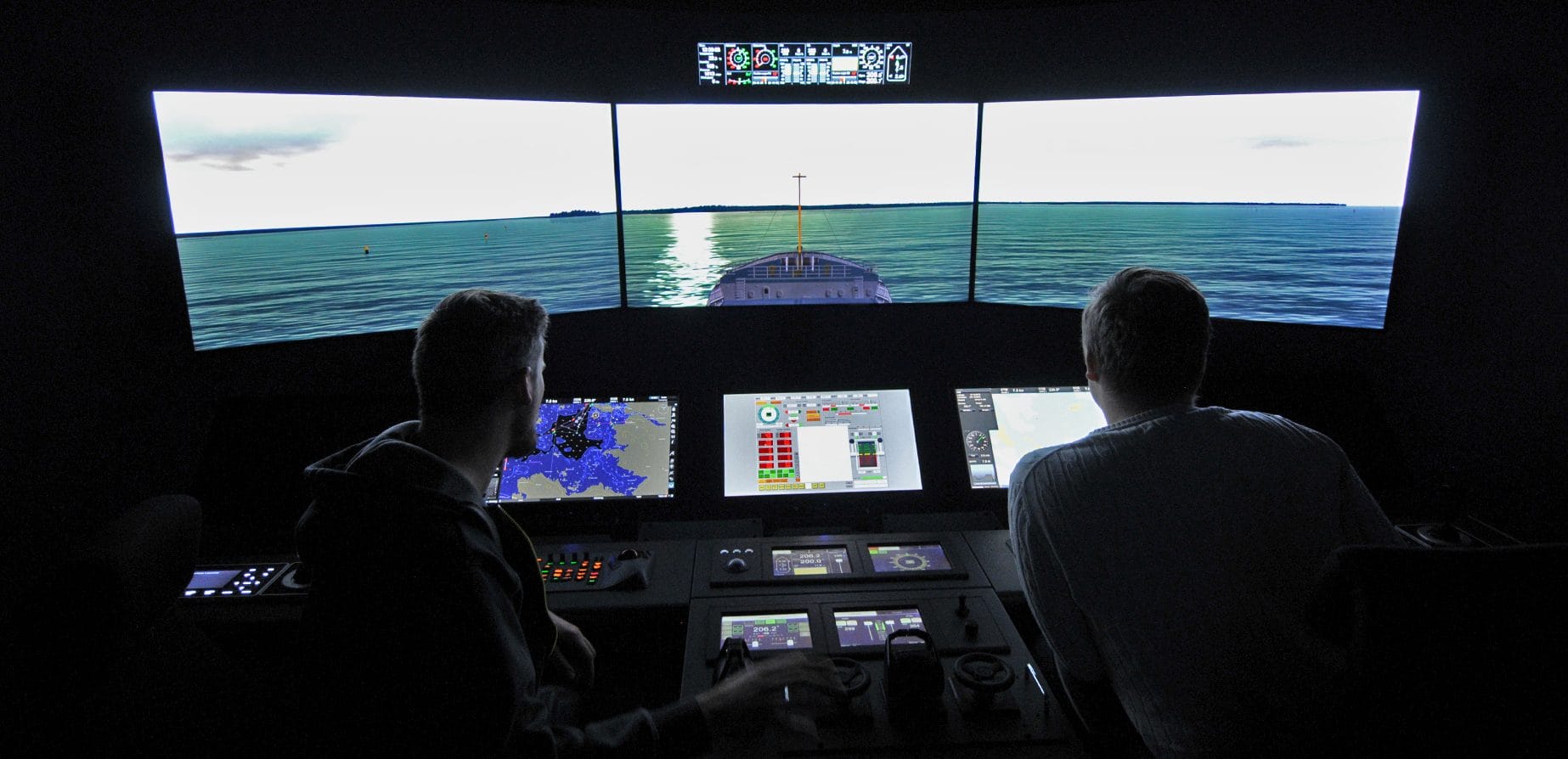 SAMK's maritime simulator.